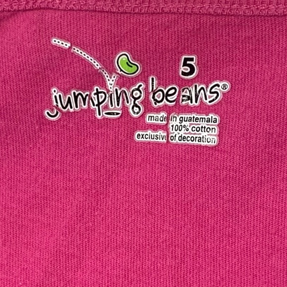 3 for $15 Jumping Beans Kids Pink Top Long Sleeve Shirt Monkey Gold Hearts Tee - Picture 5 of 9